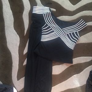 Long skirt and fitted top